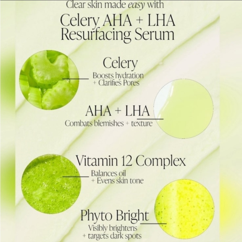 Byroe Celery AHA + LHA Resurfacing Serum • FS NIB Saks 5th Ave New - Picture 3 of 12